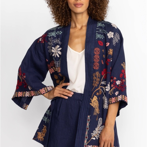 Johnny Was Multicolor Embroidered Robe - Picture 1 of 4